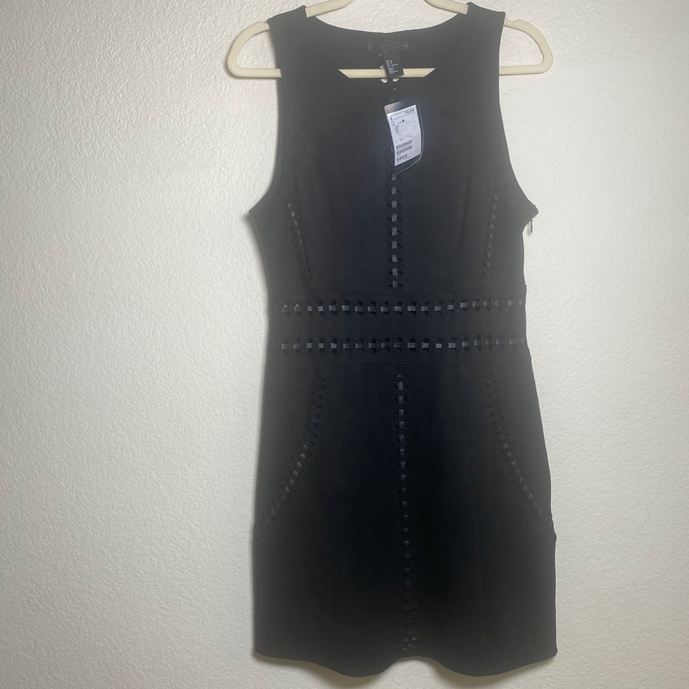 H&M Faux Suede Braided Cut Out Festival Dress SZ8